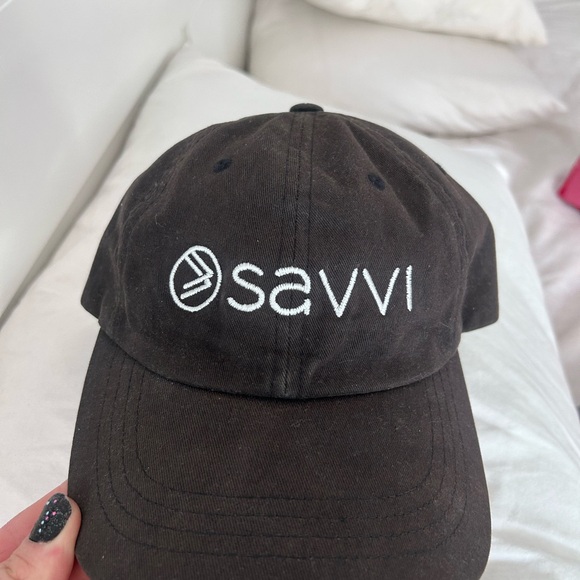 Savvi Black Logo Baseball Cap - Picture 3 of 6